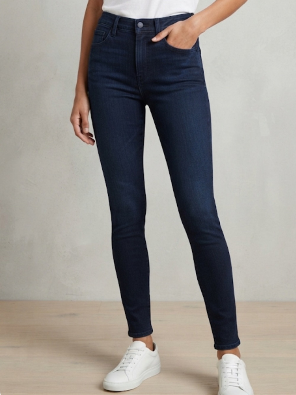 J. BRAND Maria High Rise Skinny Jeans Dark Blue Shy Size 25 ASO Bella Hadid